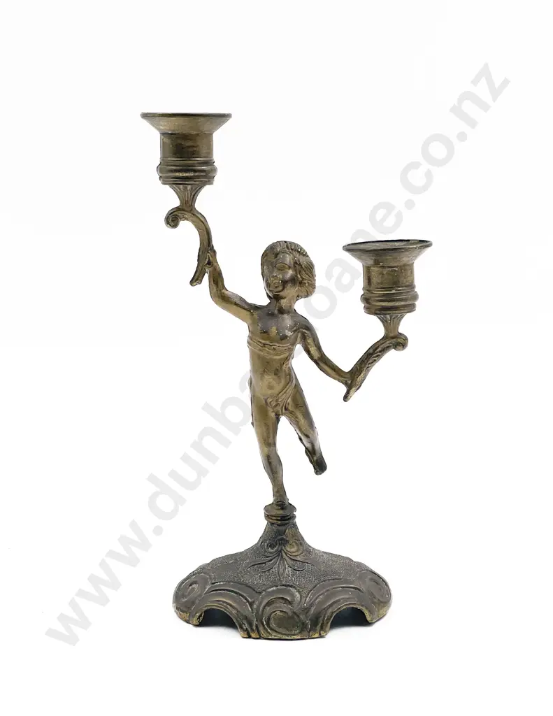 Gilt Metal Figural Candlesholder Image 1++