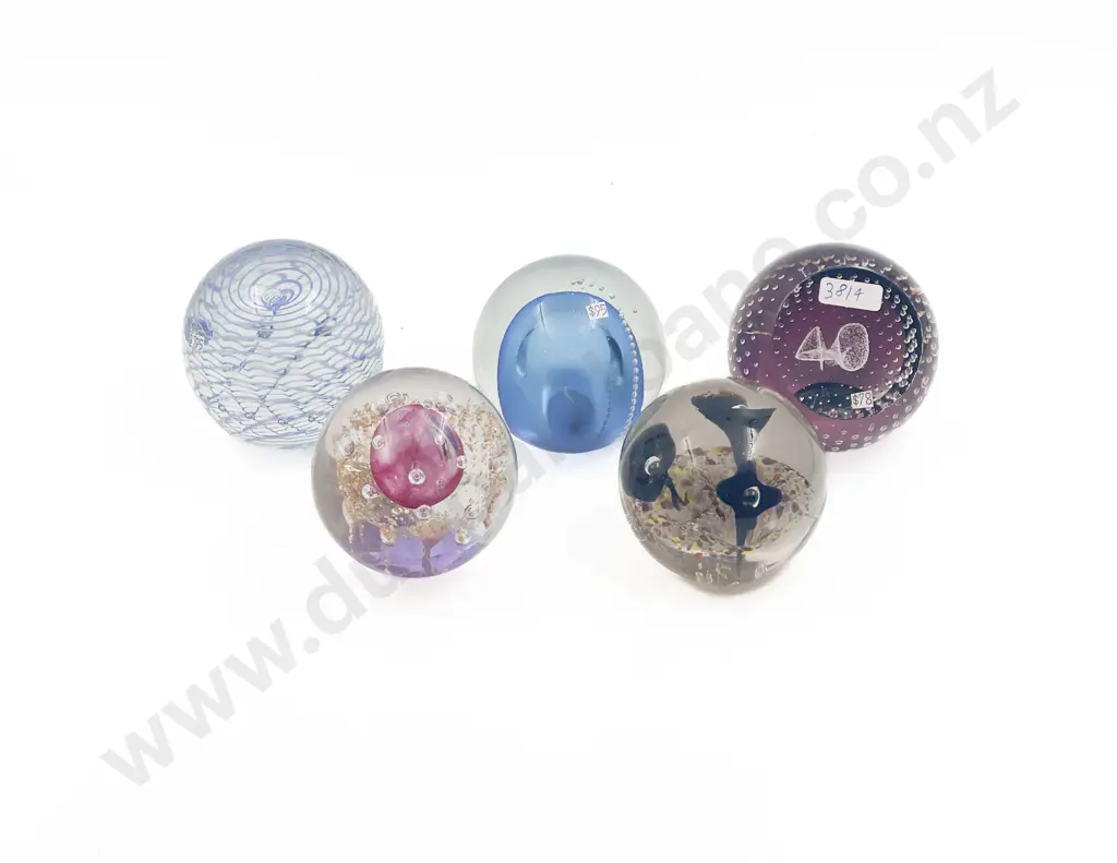 Three Art Glass Paper Weights Image 1++