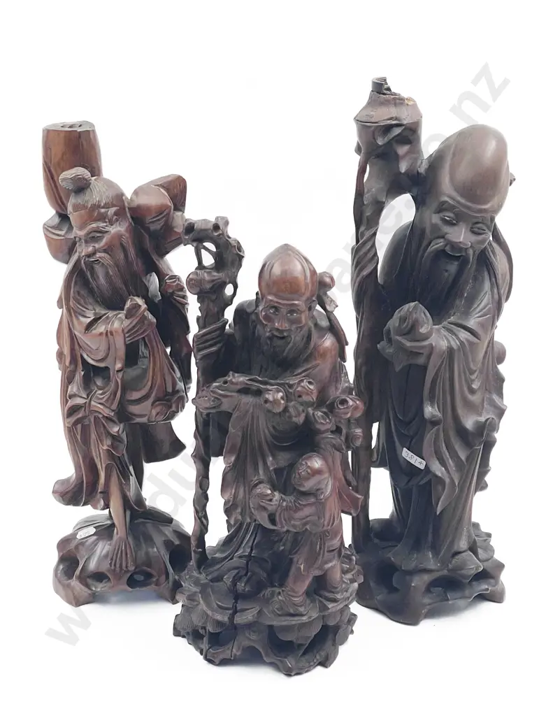 Three Carved Figures of Immortals Image 1++