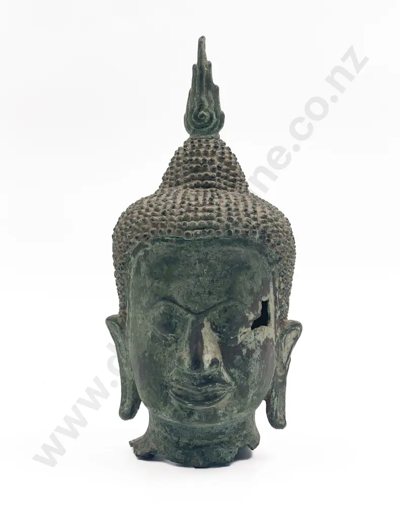 Cast Metal Buddha Bust Image 1++