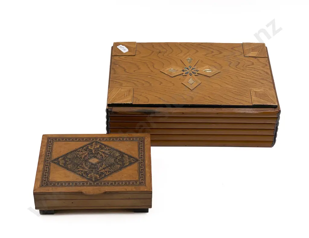 Small Musical Jewellery Box and Cigar Box Image 1++