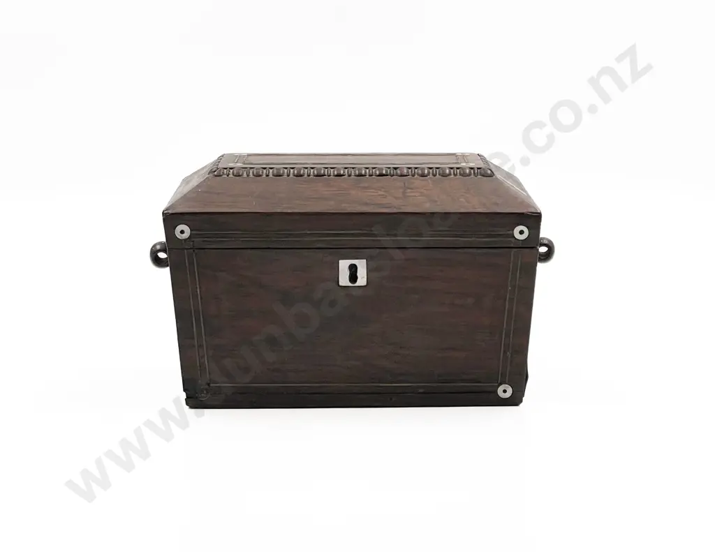 Antique Rosewood Tea Caddy Image 1++