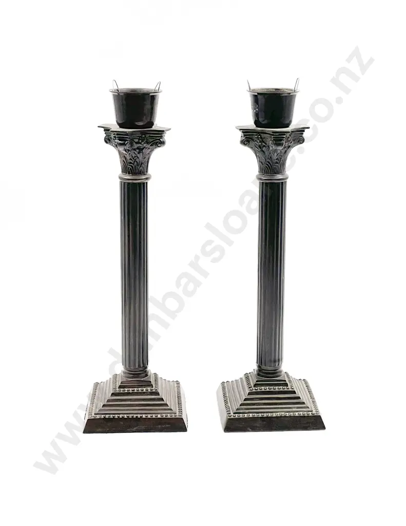 Pair of Column Form Candlesticks Image 1++