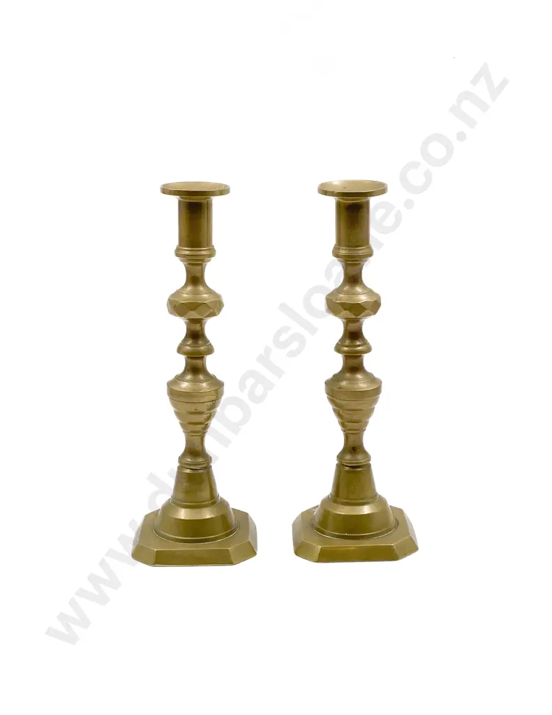 Pair of Brass Candlesticks Image 1++