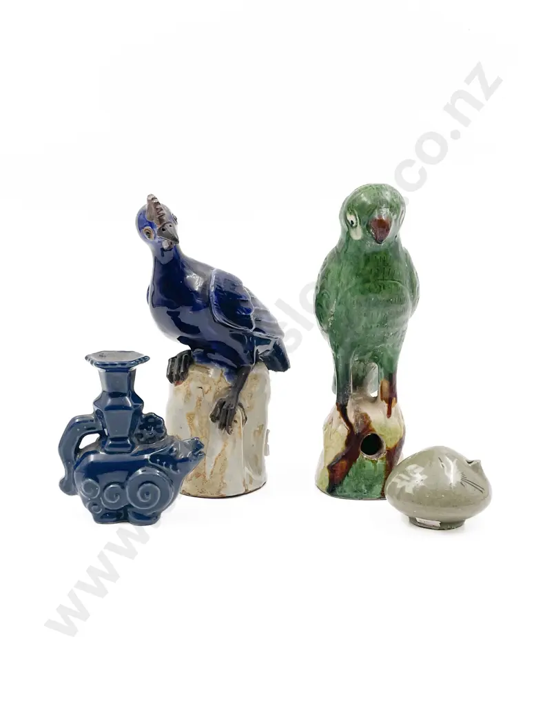 Four Assorted Ornaments Including Sanci Parrot Image 1++