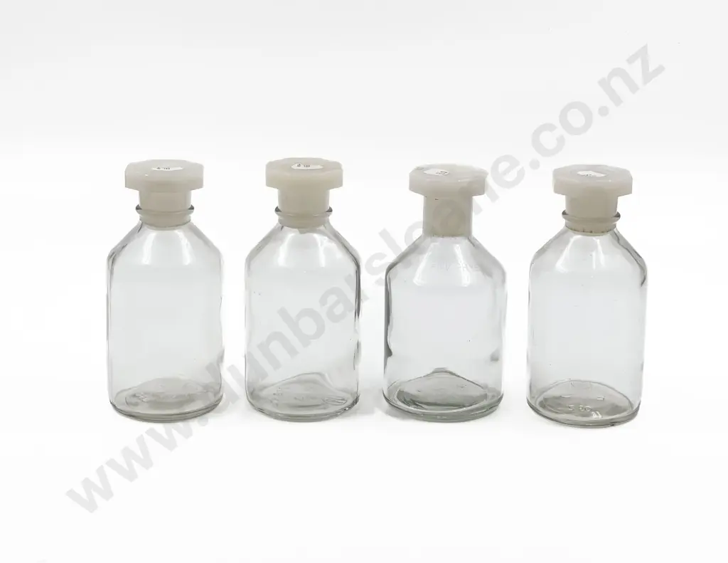 Four Assorted Vintage Chemist Bottles Image 1++