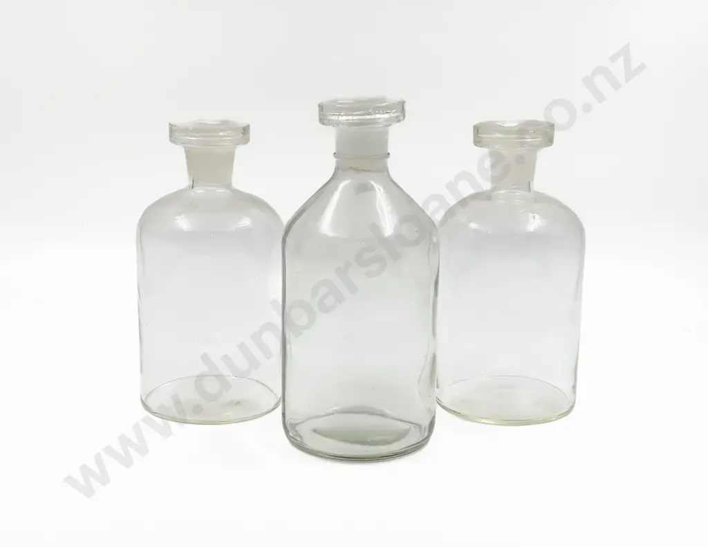 Three Assorted Vintage Chemist Bottles Image 1++