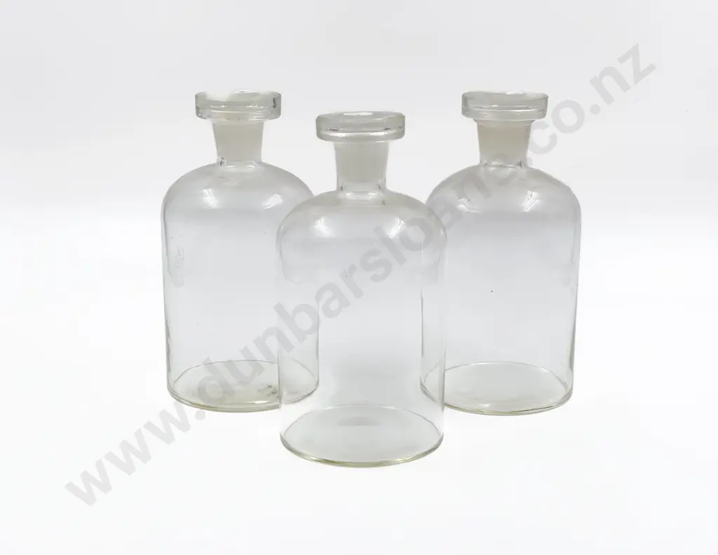 Three Assorted Vintage Chemist Bottles Image 1++