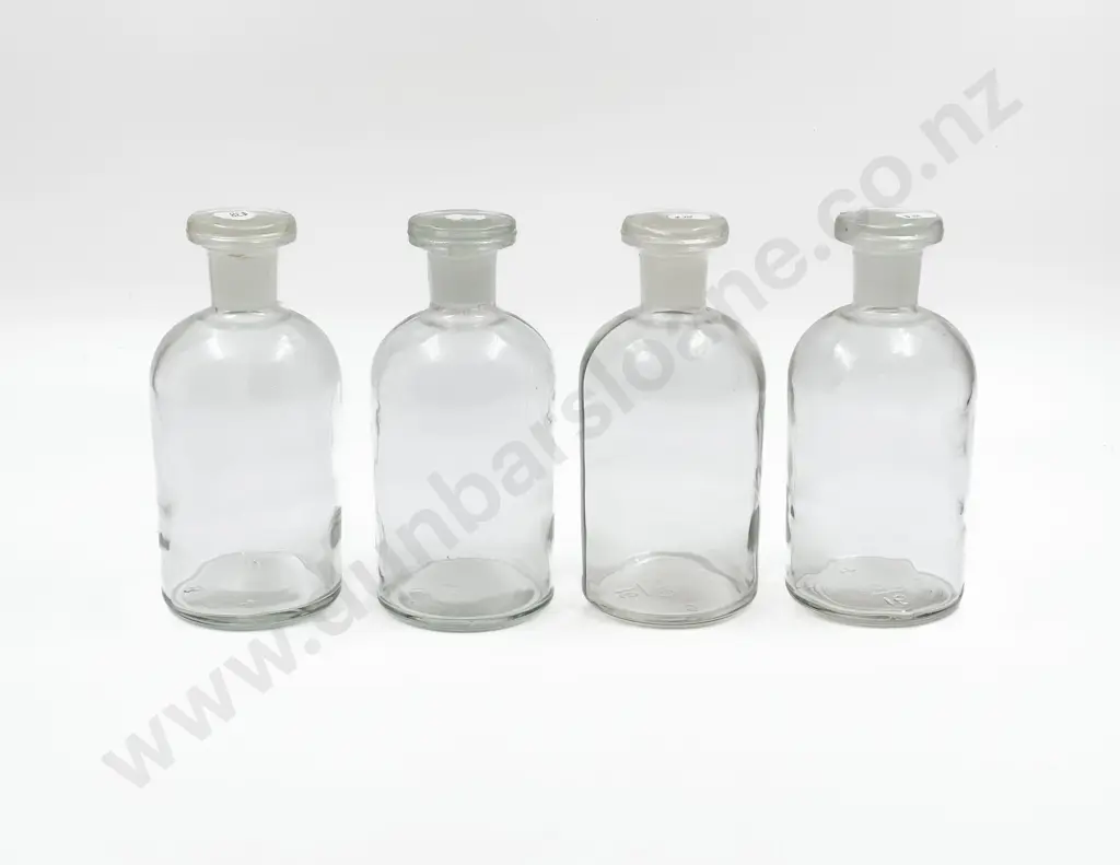 Four Assorted Vintage Chemist Bottles Image 1++