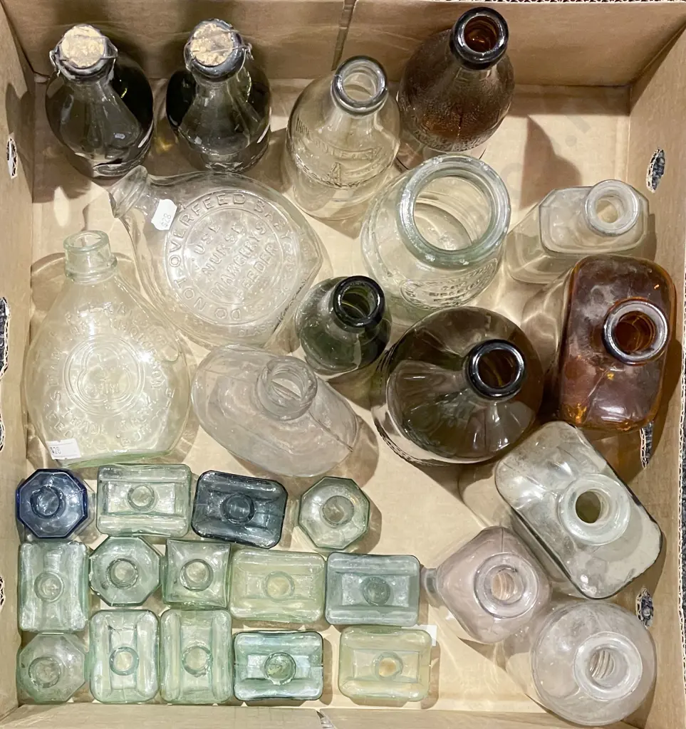 Box of Assorted Vintage Bottles Image 1++