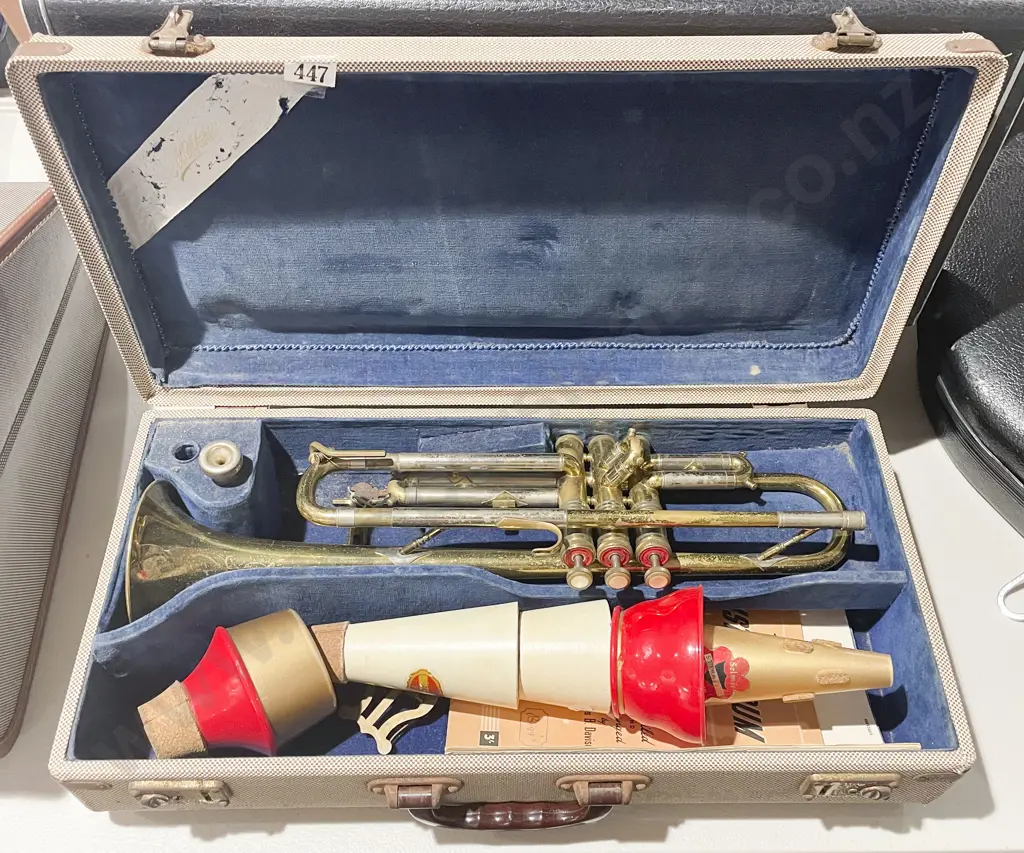 Brass Trumpet in Case with Assorted Image 1++
