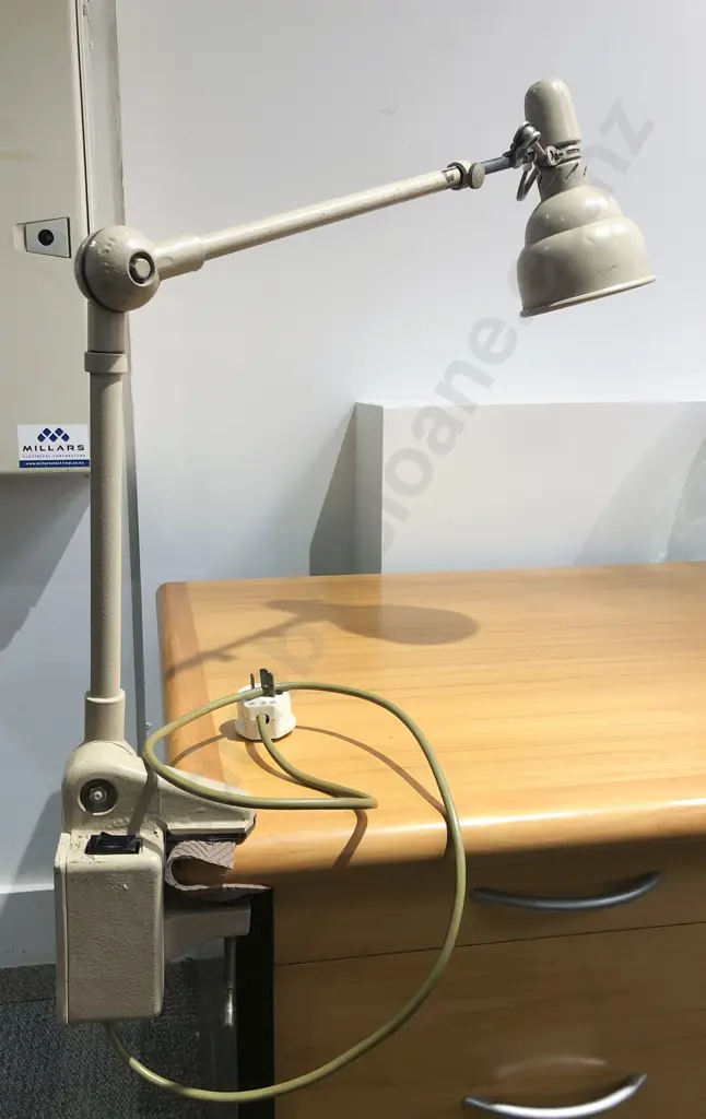 Vintage Angle-Poised Clamped Lamp Image 1++