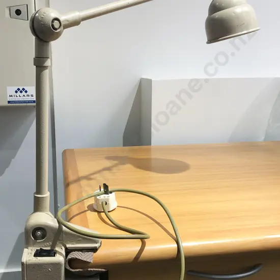 Vintage Angle-Poised Clamped Lamp