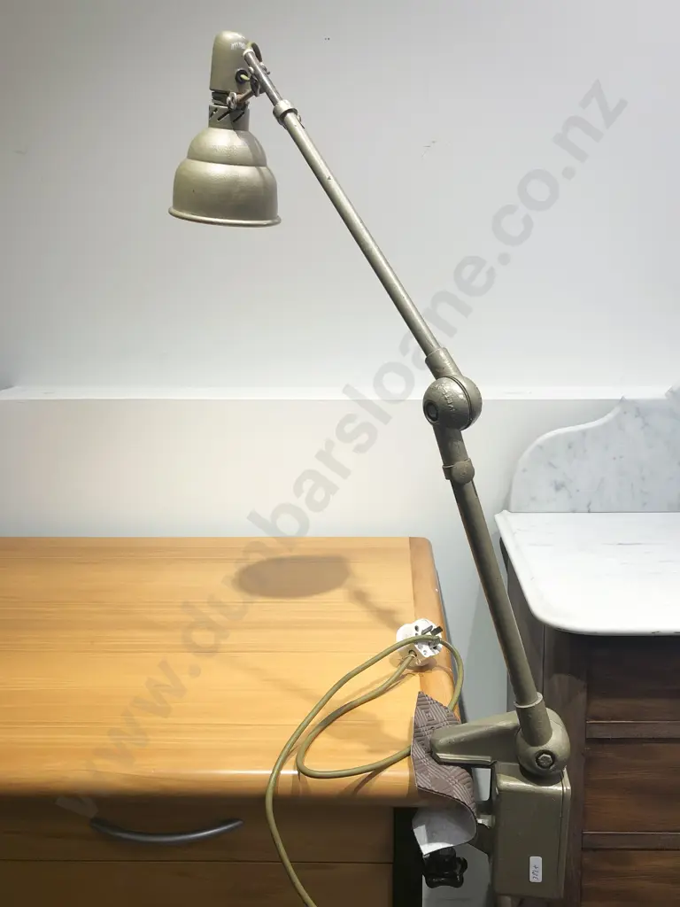 Vintage Angle-Poised Clamped Lamp Image 1++