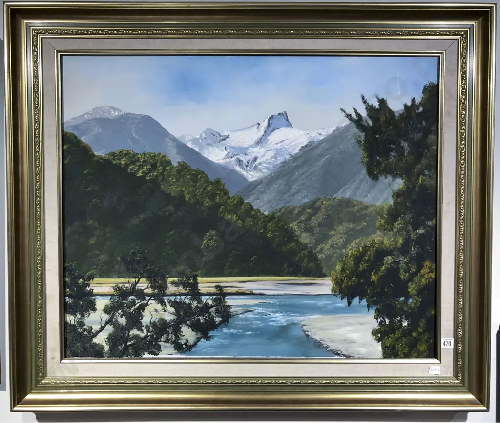 Grant Moffat - Landsbrough River Haast - Oil on Canvas Image 1++