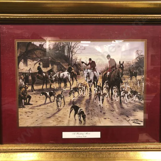 Four Gilt Framed George Wright Hunting Prints