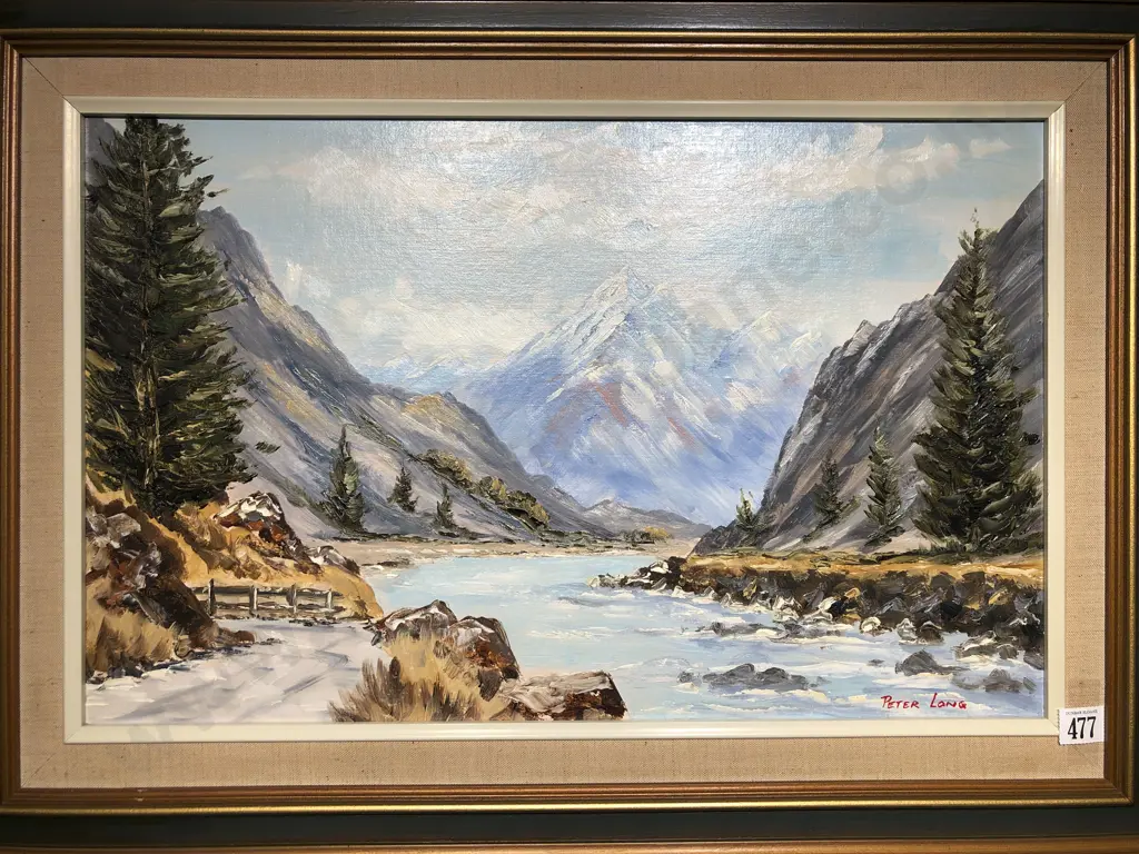Peter Long - Southern Alps Landscape - Oil on Board Image 1++