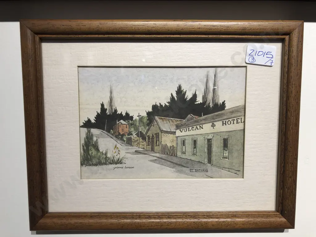 Two Yvonne Benson Hand Coloured Prints Image 1++