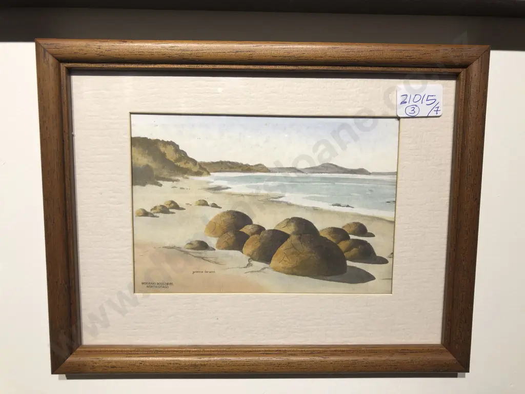 Two Yvonne Benson Hand Coloured Prints Image 1++