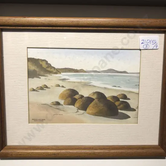 Two Yvonne Benson Hand Coloured Prints