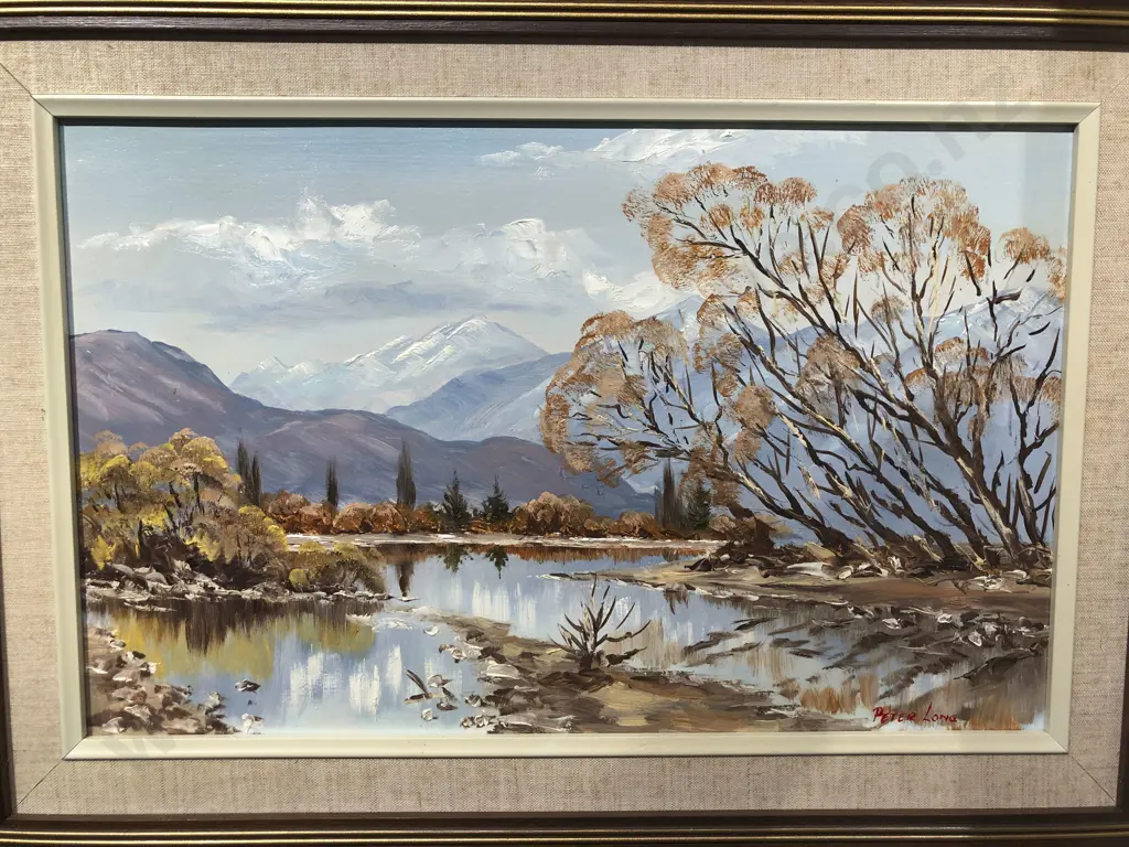 Two Scenic Oil on Board Landscapes by Peter Long Image 1++
