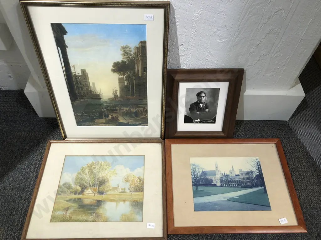 Six Assorted Framed Prints and Originals Image 1++