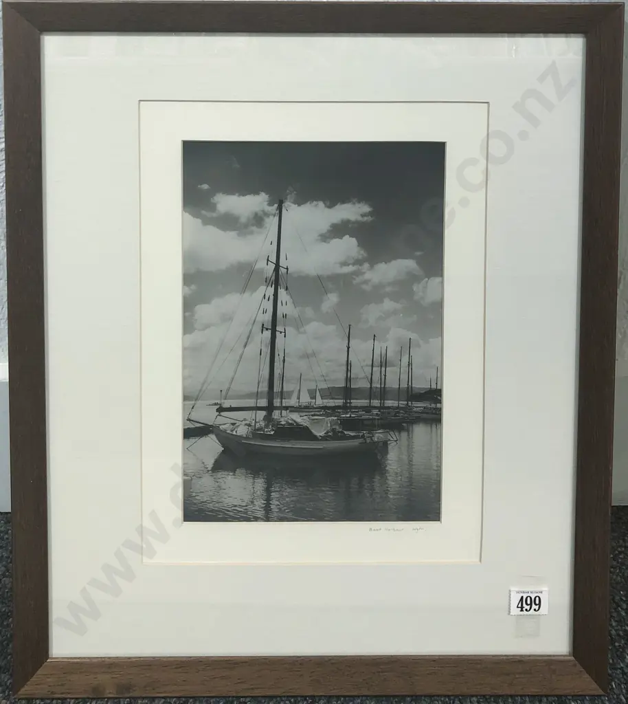 Black and White Photograph of Boat Harbour - Wellington Image 1++