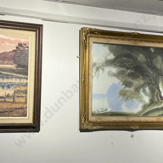 Val Raymond Oil on Board Together with Two Other Oils