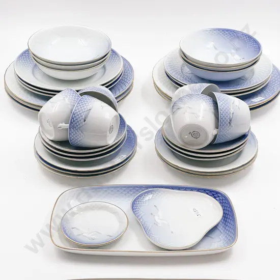 B&G Six Place Part Dinner Set with Seagull Motif