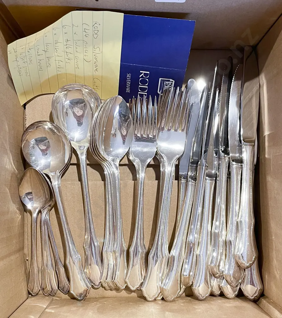 Box of Rod Silverware Cutlery (44) Image 1++
