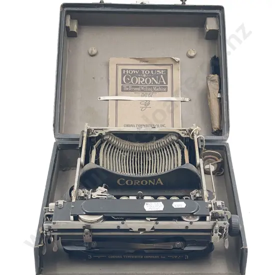 Small Vintage Corona Portable Typewriter in Case