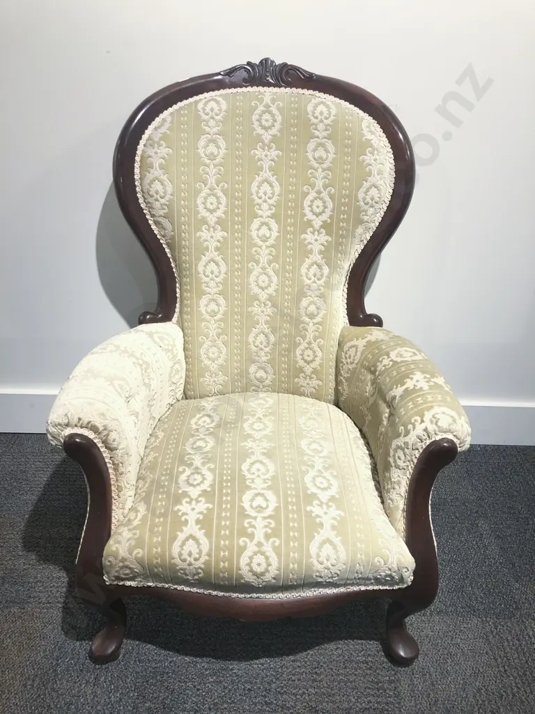 Upholstered Grandfather Chair Image 1++