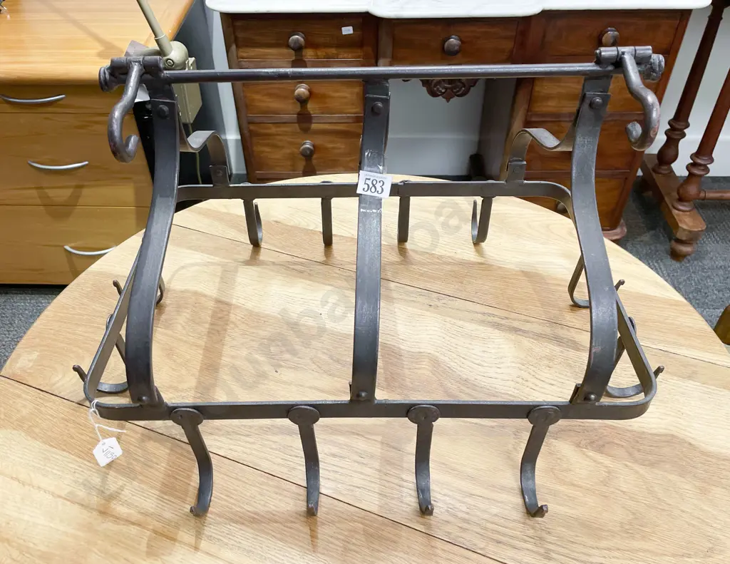 Vintage Wrought Metal Kitchen Pot Hanger Image 1++