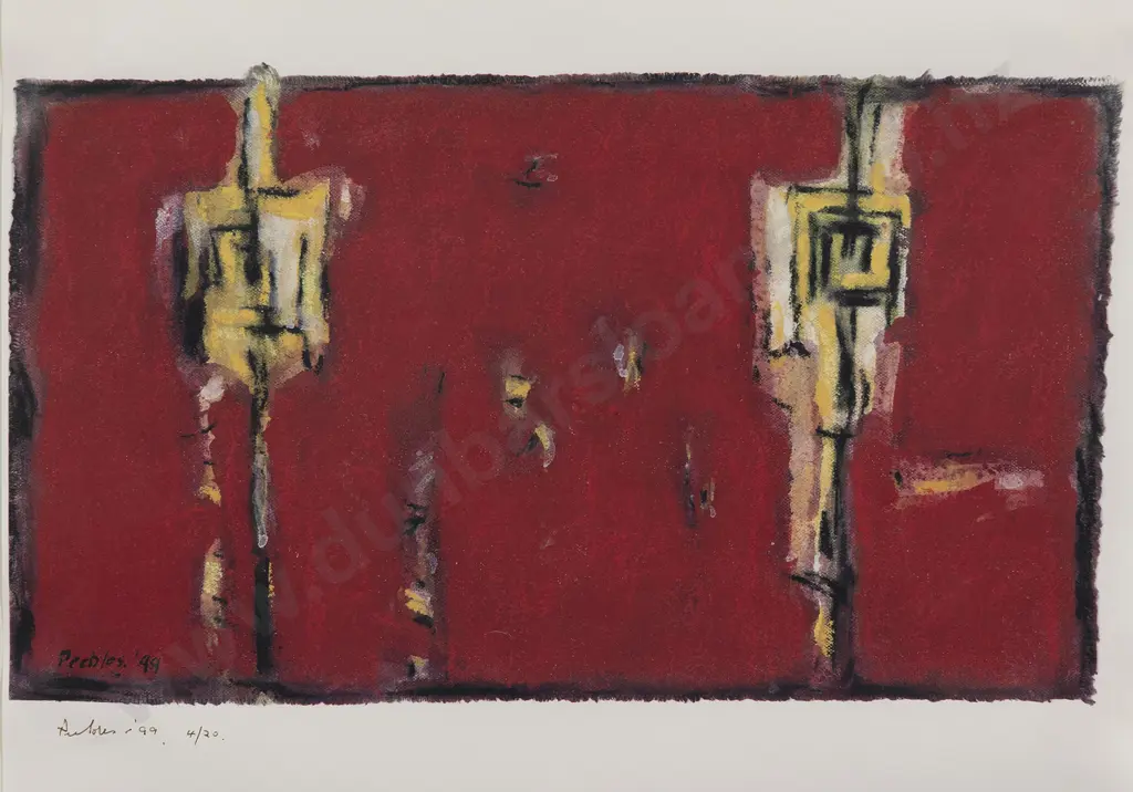 Don Peebles (1922 - 2010) - Untitled (abstract) Image 1++