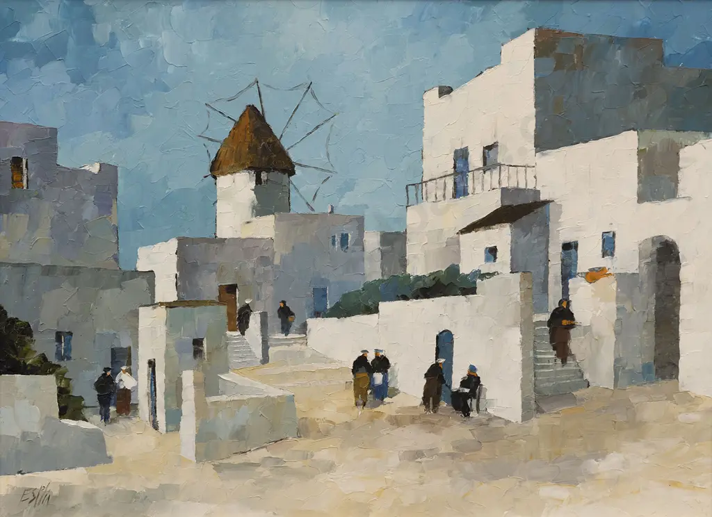 Tom Esplin (1915 - 2005) - Mykonos Greece Image 1++
