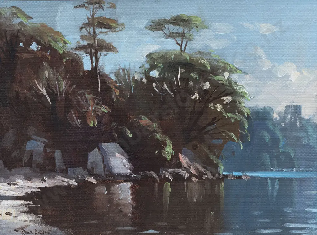 Peter Beadle (b 1933) - Headland Millers Beach Image 1++