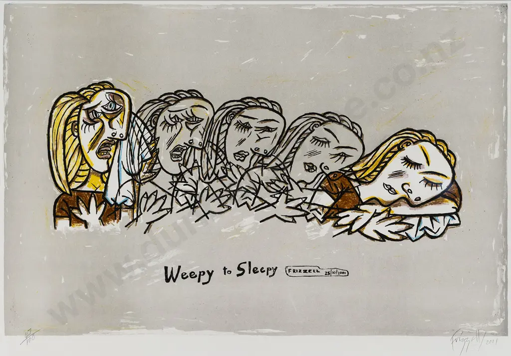 Dick Frizzell (b 1943) - Weepy to Sleepy Image 1++