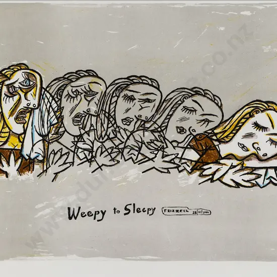 Dick Frizzell (b 1943) - Weepy to Sleepy