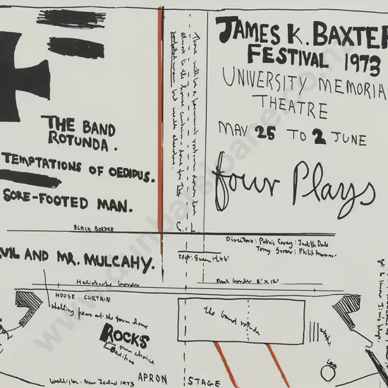 Colin McCahon (1919-1987) - James K Baxter Festival 1973