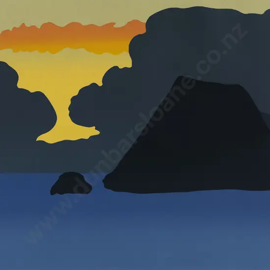 Michael Smither (b 1939) - Sunset Rocks & Sea