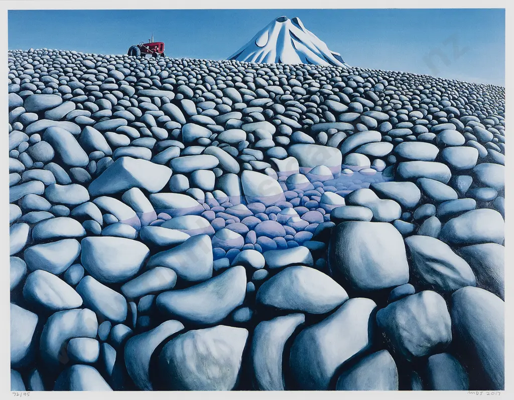 Michael Smither (b 1939) - Rocks Tractor & Mountain Image 1++