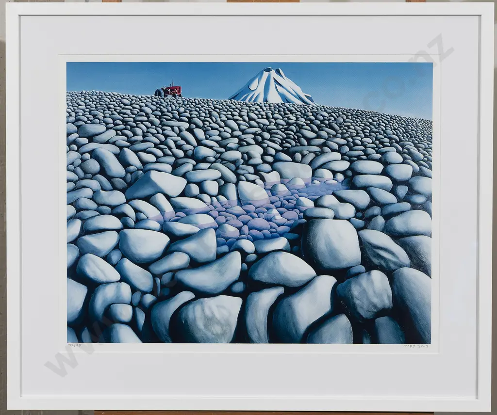 Michael Smither (b 1939) - Rocks Tractor & Mountain Image 1++