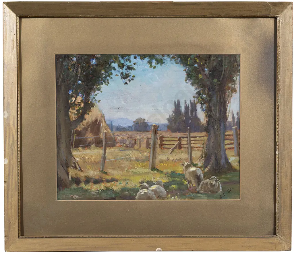 Beatrix Dobie (1887 - 1945) - View from the Poplar Avenue Twyford Image 1++