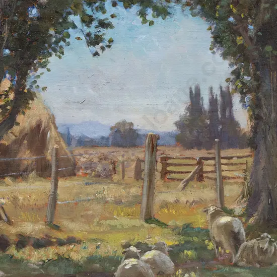 Beatrix Dobie (1887 - 1945) - View from the Poplar Avenue Twyford