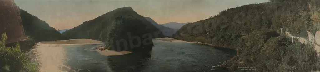 R P Moore (1881 - 1948) - Scene on Buller Gorge West Coast NZ Image 1++