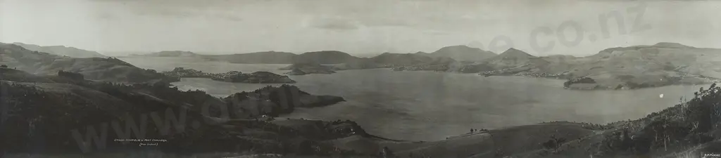 R P Moore (1881 - 1948) - Otago Harbour and Port Chalmers NZ Image 1++