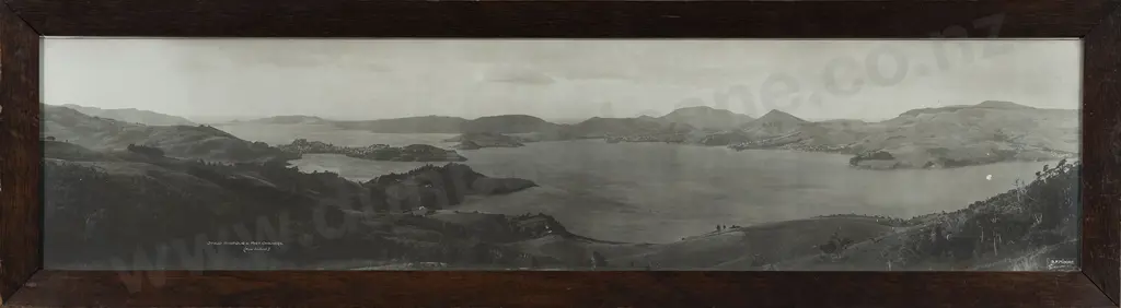 R P Moore (1881 - 1948) - Otago Harbour and Port Chalmers NZ Image 1++