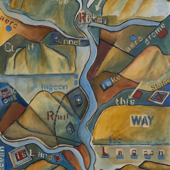 Unknown Artist - Abstracted Landscape