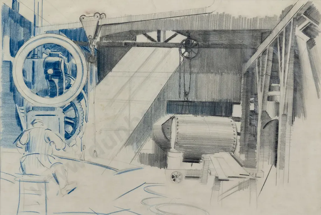 John Weeks (1888 - 1965) - Factory Sketch Image 1++