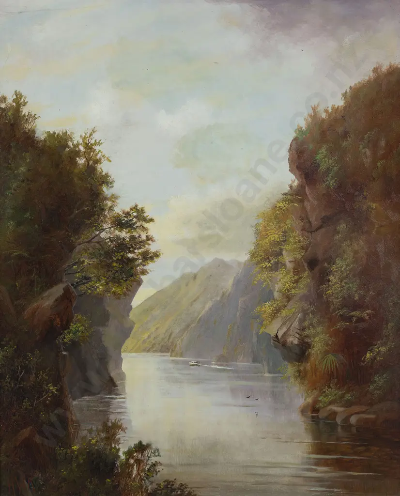 Henry William Kirkwood (1854 - 1925) - The Upper Reaches of the Whanganui Image 1++